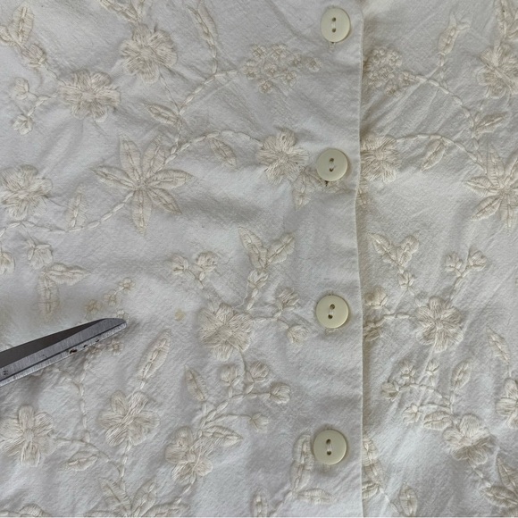 April Cornell Embroidered Indian Cotton Long Sleeve Dress Womens Small - Picture 13 of 15